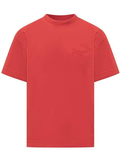 Crew neck cotton short sleeve t shirt red - GIVENCHY - BALAAN 2