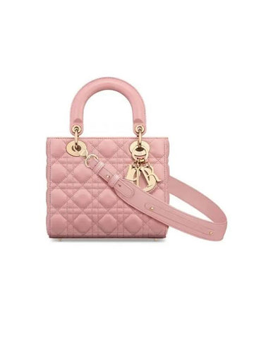 Lady My ABCDior Cannage Small Lambskin Tote Bag Pink - DIOR - BALAAN 1