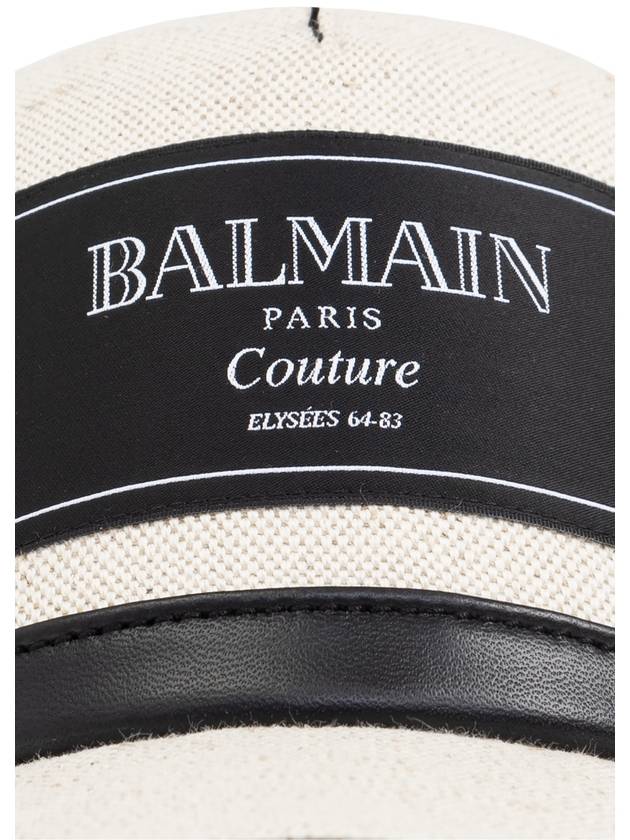 Balmain Cap With Logo, Men's, Cream - BALMAIN - BALAAN 4