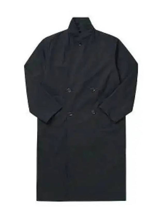 Double Breasted Wrap Collar Trench Coat Black - LEMAIRE - BALAAN 2