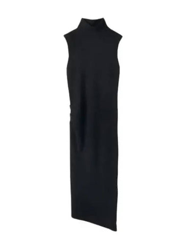 High neck sleeveless knit dress black - HELMUT LANG - BALAAN 1