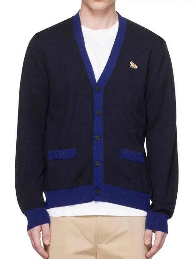 Baby Fox Patch Regular Cardigan Navy - MAISON KITSUNE - BALAAN 3