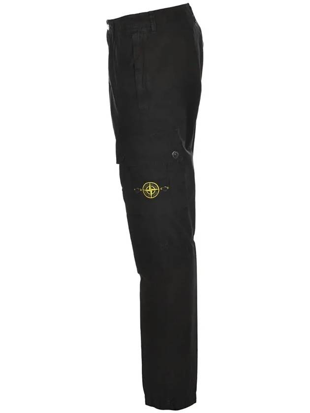 Men's Wappen Patch Cargo Track Pants Black - STONE ISLAND - BALAAN 4