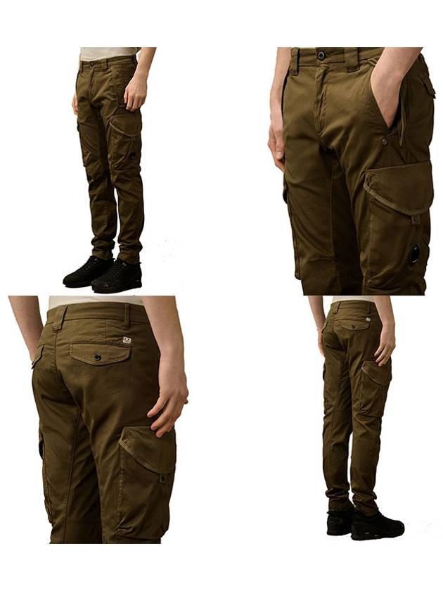 Stretch Satin Utility Cargo Lens Straight Pants Ivy Green - CP COMPANY - BALAAN 8