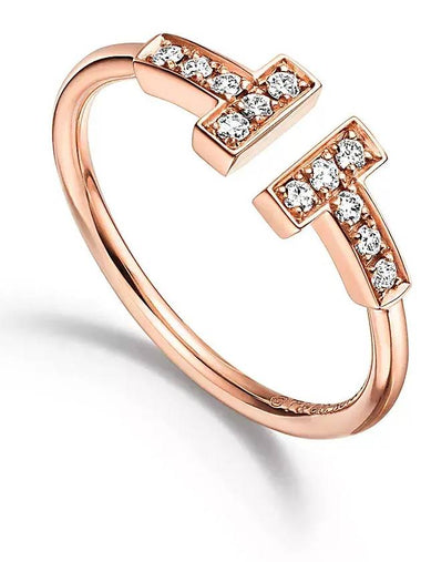 Tiffany T Diamond Wiring Rose Gold 33282559 - TIFFANY & CO. - BALAAN 1