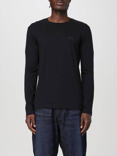 Logo Long Sleeve T-Shirt Black - EMPORIO ARMANI - BALAAN 2