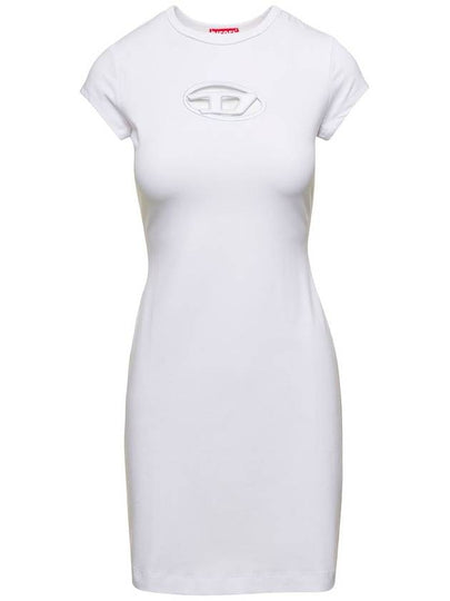 Women's D Angel Logo Cutout Short Dress White - DIESEL - BALAAN 2