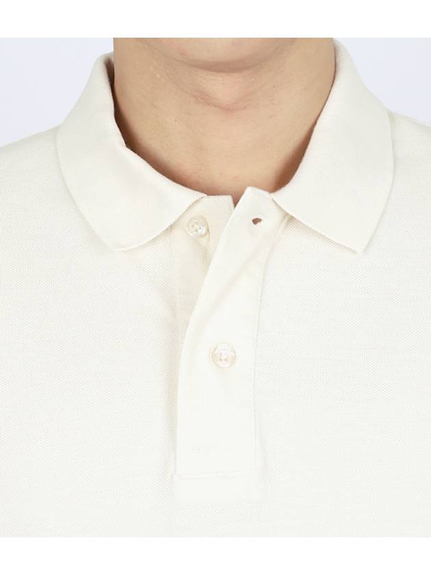 Anafikolo Embroidery Logo Long Sleeve Polo Shirt Ivory - ISABEL MARANT - BALAAN 3