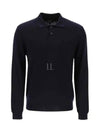 Jacob Logo Wool Long Sleeve Polo Shirt Dark Navy - A.P.C. - BALAAN 2