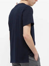 Men's Side Slit Relaxed Short Sleeve T-Shirt Navy - THOM BROWNE - BALAAN 6