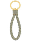 Intrecciato Lambskin Key Holder Light Khaki - BOTTEGA VENETA - BALAAN 3