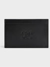 Satinated Calfskin Triomphe Embossed Card Wallet Black - CELINE - BALAAN 2