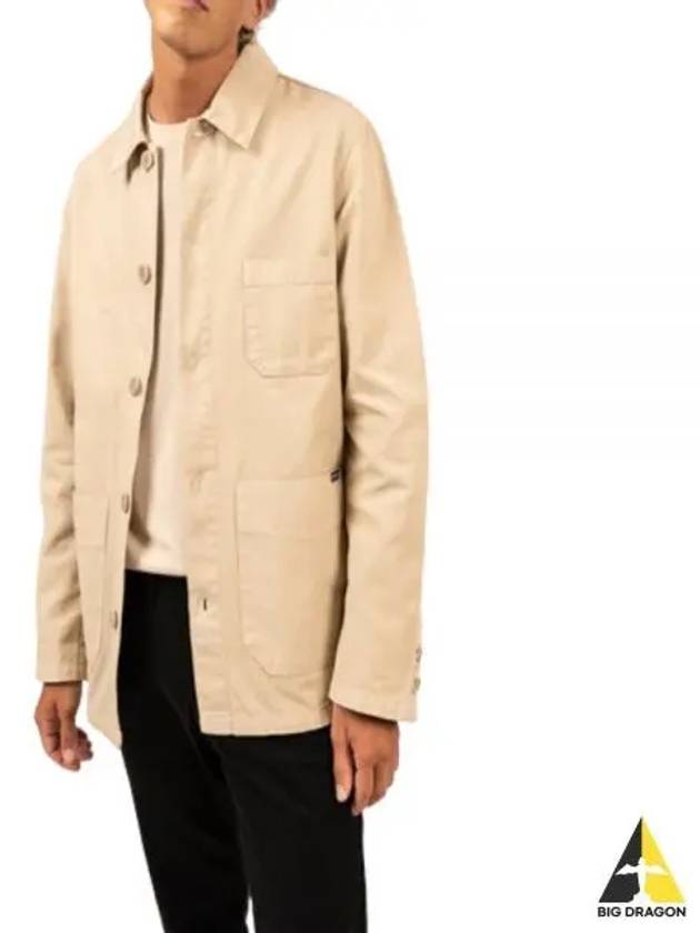 Men's Sirocco II Fisherman Button Cotton Canvas Jacket Beige - SAINT JAMES - BALAAN 2