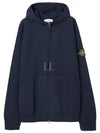 Wappen Patch Cotton Hooded Jacket Navy - STONE ISLAND - BALAAN 2