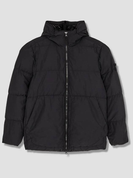 Naslan Light Watro Down Hooded Padding Black - STONE ISLAND - BALAAN 2