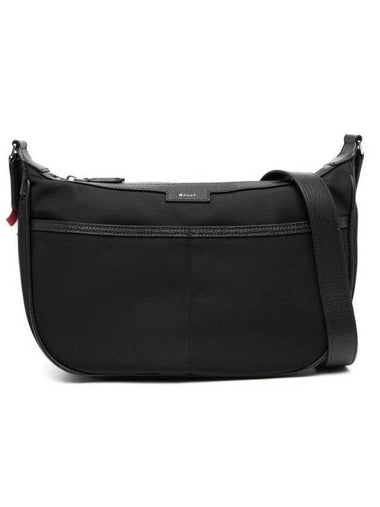 Code Zipper Hobo Cross Bag Black - BALLY - BALAAN 1