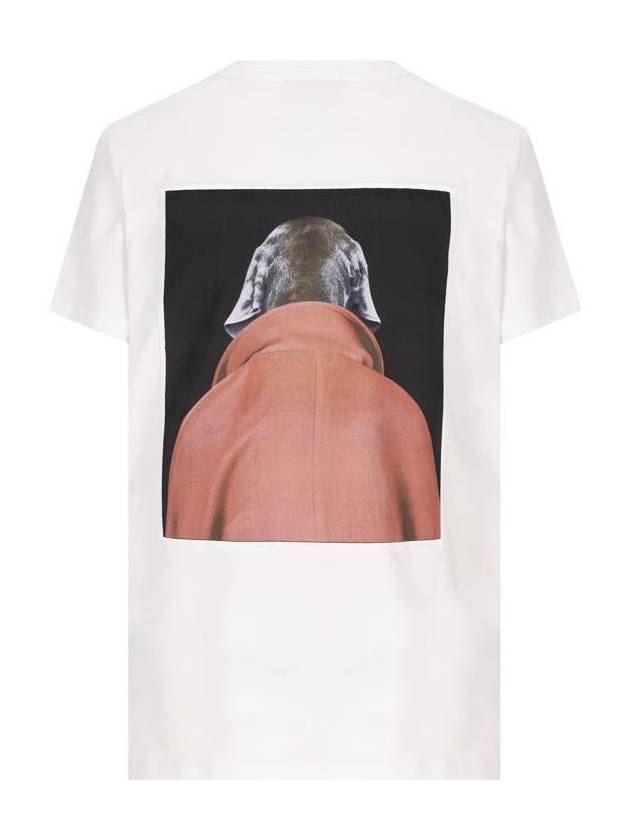 Graphic Print Crewneck Short Sleeve T-Shirt White - MAX MARA - BALAAN 3