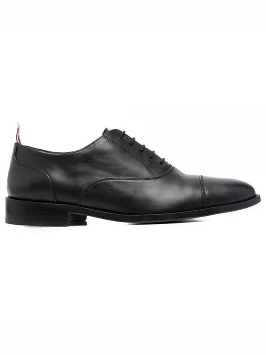 Vitello Caprether Cap Toe Oxford Black - THOM BROWNE - BALAAN 2