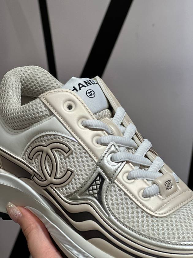 Women's Sneakers Metal Beige Gold Silver - CHANEL - BALAAN 4