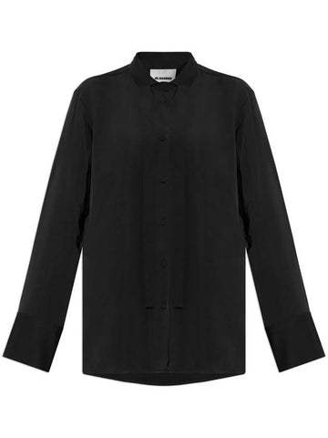 JIL SANDER Silk Shirt, Women's, Black - JIL SANDER - BALAAN 1