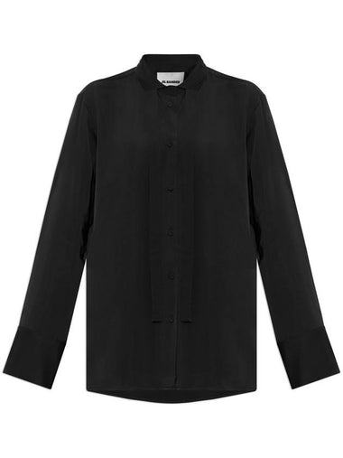 JIL SANDER Silk Shirt, Women's, Black - JIL SANDER - BALAAN 1