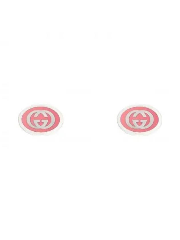 Interlocking G Enamel Earrings YBD753485001 Silver - GUCCI - BALAAN 2