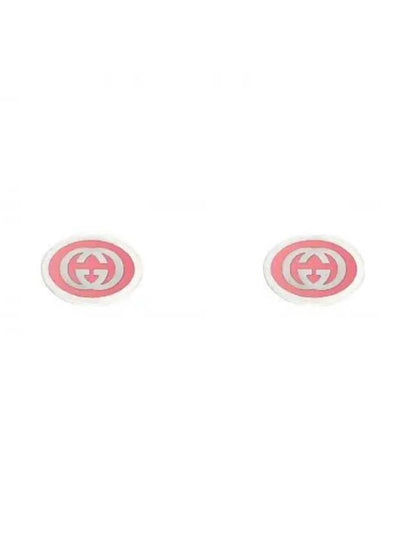 Interlocking G Enamel Earrings YBD753485001 Silver - GUCCI - BALAAN 2