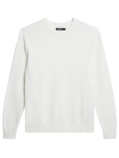 Archer Structure Crew Neck Sweatshirt Cloud White - J.LINDEBERG - BALAAN 2