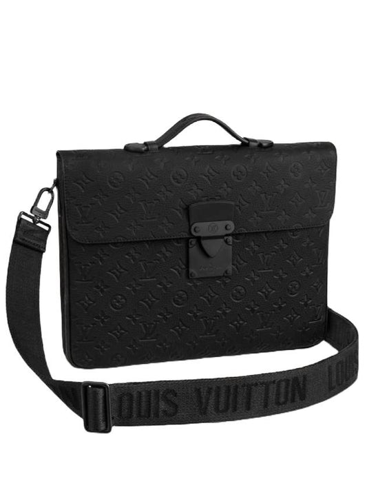 S Lock Monogram Brief Case Black - LOUIS VUITTON - BALAAN 1