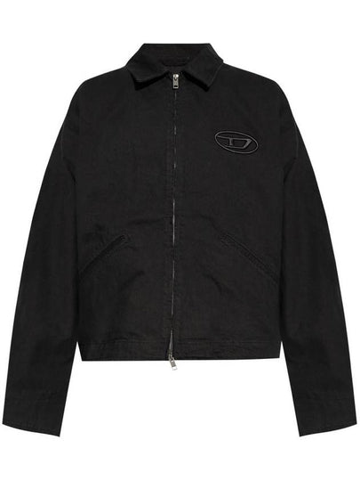 J Taylor Bleach Logo Denim Jacket Black - DIESEL - BALAAN 2