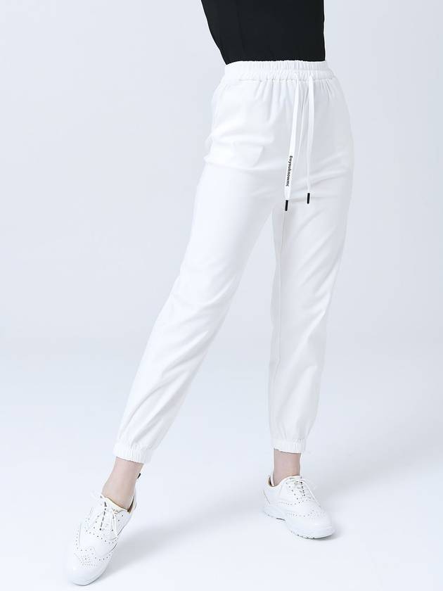 Poly Span Waist Full Banding String White Jogger Pants DO3242JOPT001 - DOYOUKNOWMC GOLF WEAR - BALAAN 5