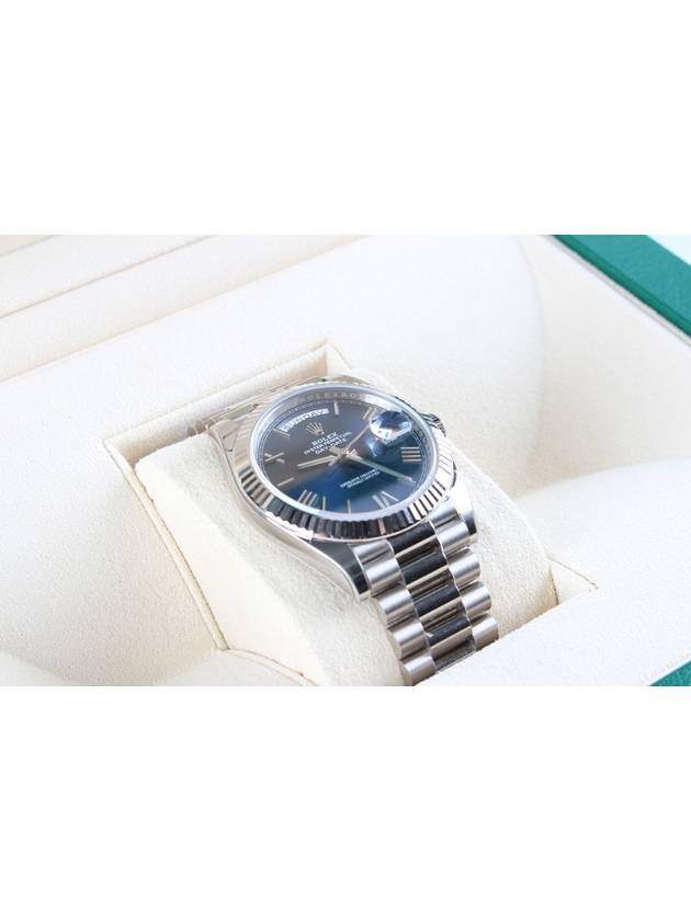 Rolex Day Date White Gold Blue Plate 21 Years - ROLEX - BALAAN 4