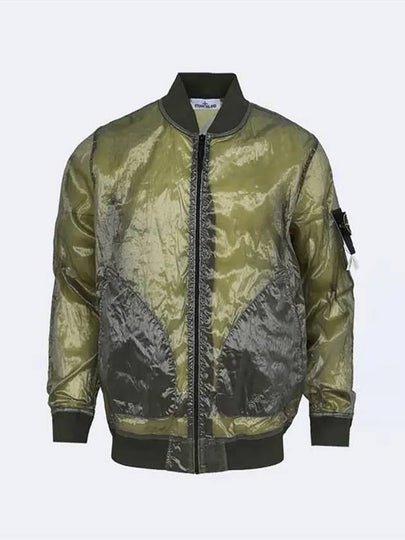 Men's Waffen Piatina Transparent Bomber Jacket Olive - STONE ISLAND - BALAAN 2