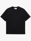 Big Heart Logo Oversized Short Sleeve T-Shirt Black - AMI - BALAAN 2