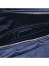 Large Re-Nylon and Leather Tote Navy - PRADA - BALAAN 11