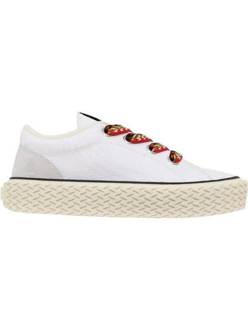 Curbies Cotton Canvas Low Top Sneakers White - LANVIN - BALAAN 1