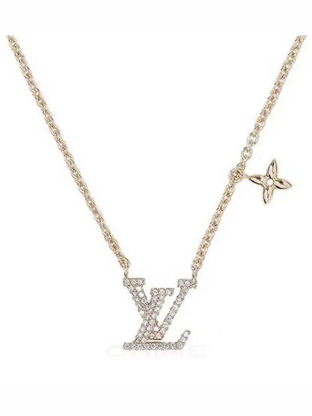 LV Iconic Crystal Necklace Gold - LOUIS VUITTON - BALAAN 3