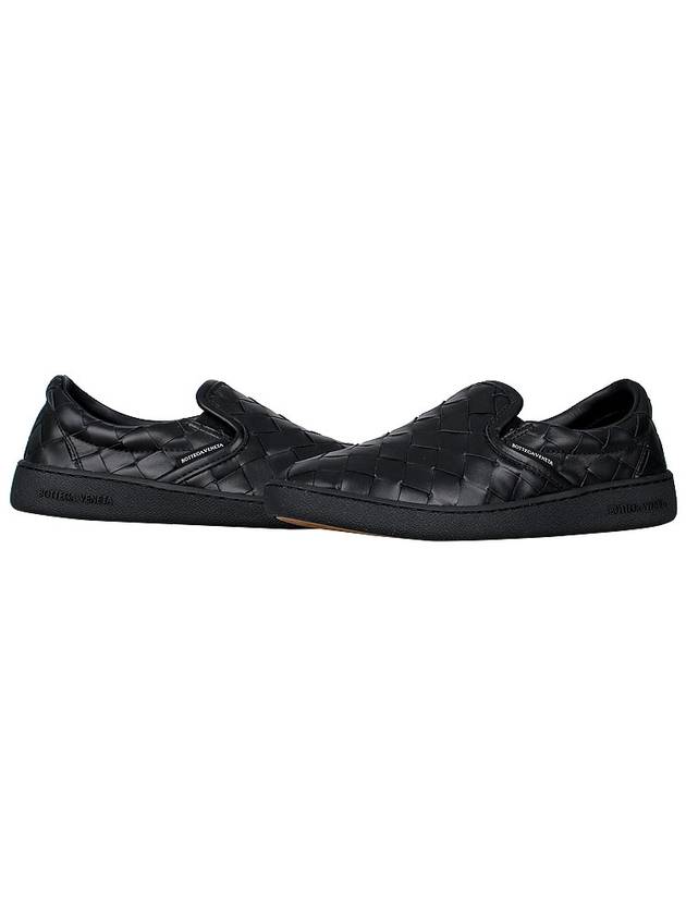 Sawyer Intrecciato Calfskin Slip-Ons Black - BOTTEGA VENETA - BALAAN 3