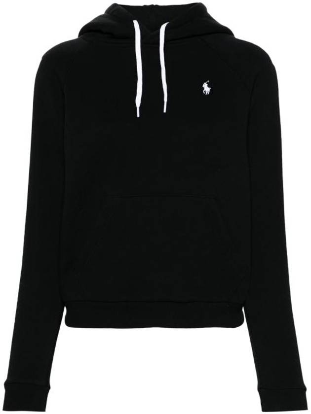 Embroidery Logo Hoodie Black - POLO RALPH LAUREN - BALAAN 2