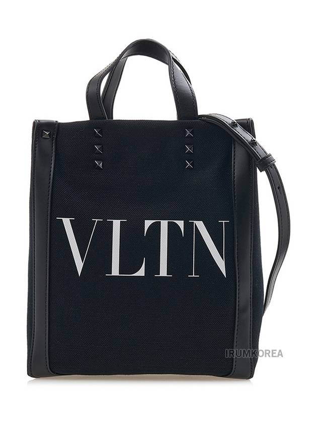 Logo Print Tote Bag Black - VALENTINO - BALAAN 2