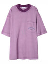 Marina Garment Dying Short Sleeve T-Shirt Violet - STONE ISLAND - BALAAN 2