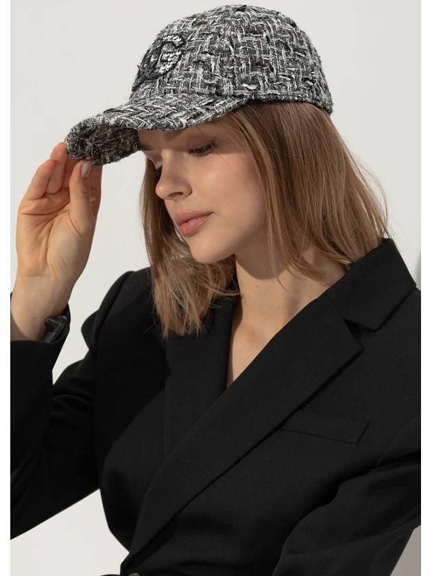 Dolce & Gabbana Tweed Cap With Lurex Thread, Women's, Grey - DOLCE&GABBANA - BALAAN 2