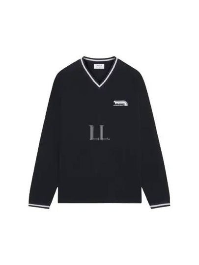 Flax Fox Long Sleeve T-Shirt Black - MAISON KITSUNE - BALAAN 2