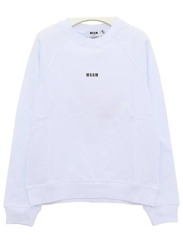 Micro Logo Print Sweatshirt White - MSGM - BALAAN 3