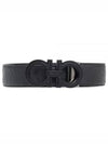 Men's Gancini Reversible Leather Belt Black - SALVATORE FERRAGAMO - BALAAN 2