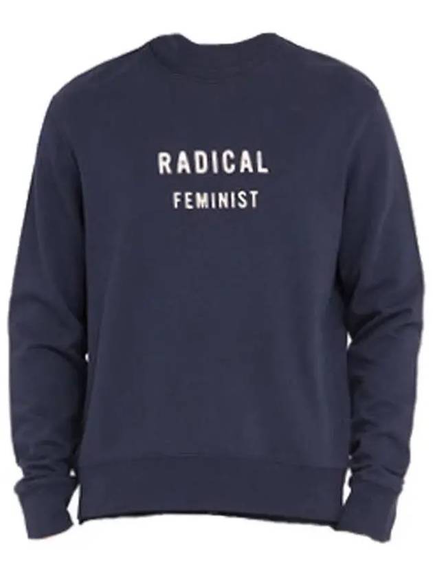 11Th Anniversary Radical Feminist Typo Sweatshirt Deep Blue - ACNE STUDIOS - BALAAN 2