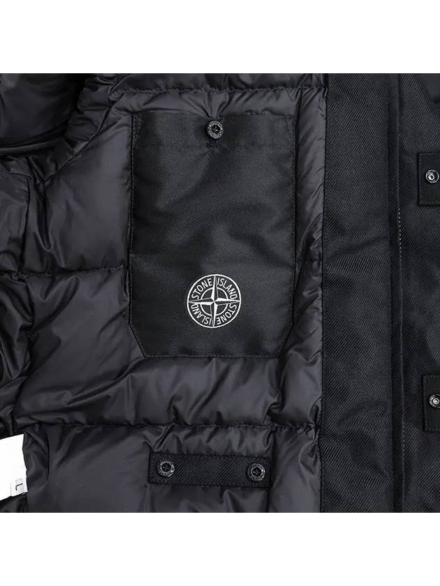 Compass Wappen Logo Twill Padding Bomber Jacket Black - STONE ISLAND - BALAAN 11