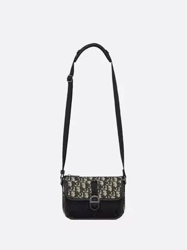 Explorer Oblique Jacquard Pouch Bag Beige Black - DIOR - BALAAN 5