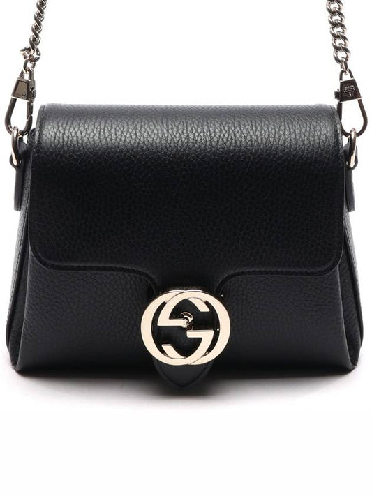 GG Interlocking Chain Mini Shoulder Bag Black - GUCCI - BALAAN 2