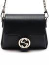 GG Interlocking Chain Mini Shoulder Bag Black - GUCCI - BALAAN 3